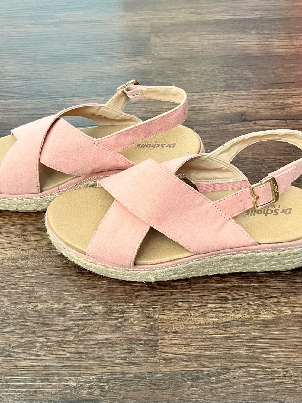 Dr. Scholl's Blush Pink Crisscross Espadrille Sandals